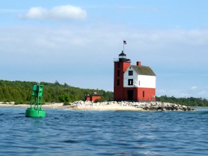 Round Island Lighthouse with Bell Buoy