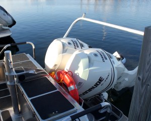 Stern of Michigan Conservation Officers' Boat
